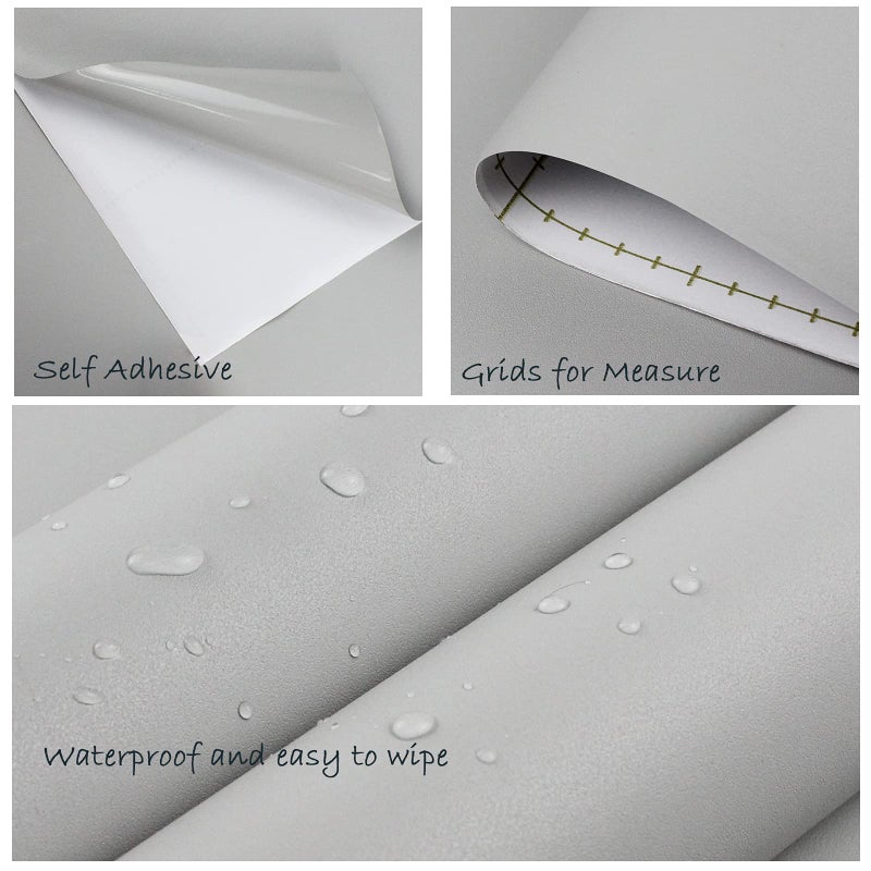 Homease Solid Light Gray Wallpaper 24 x 196 inch Thick Matte Light Gray Contact Paper Decorative Peel and Stick Wallpaper for Shelf Liner Cabinet Table Door Waterproof Vinyl Self Adhesive PVC Film - Image 3